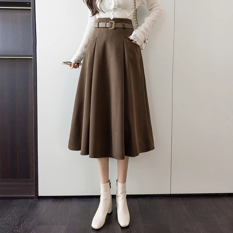 Winter Warm Wool Skirt