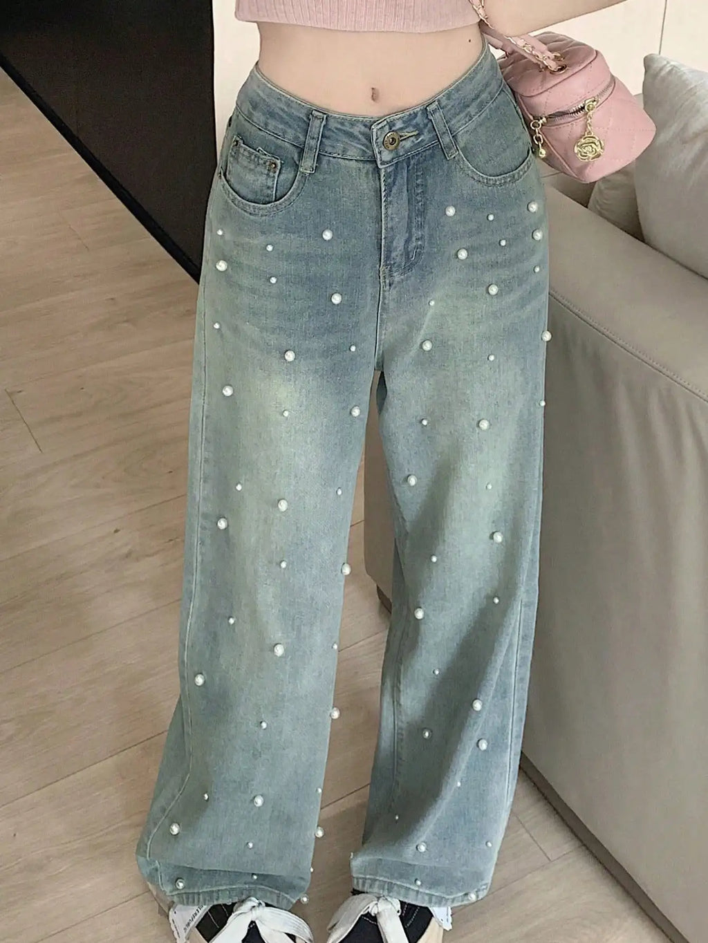 Stylish Diamonds Lightweight Breathable Denim