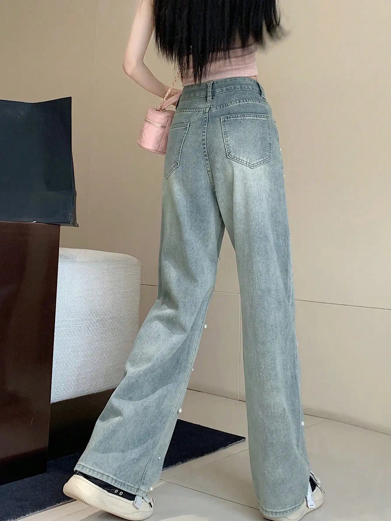 Stylish Diamonds Lightweight Breathable Denim
