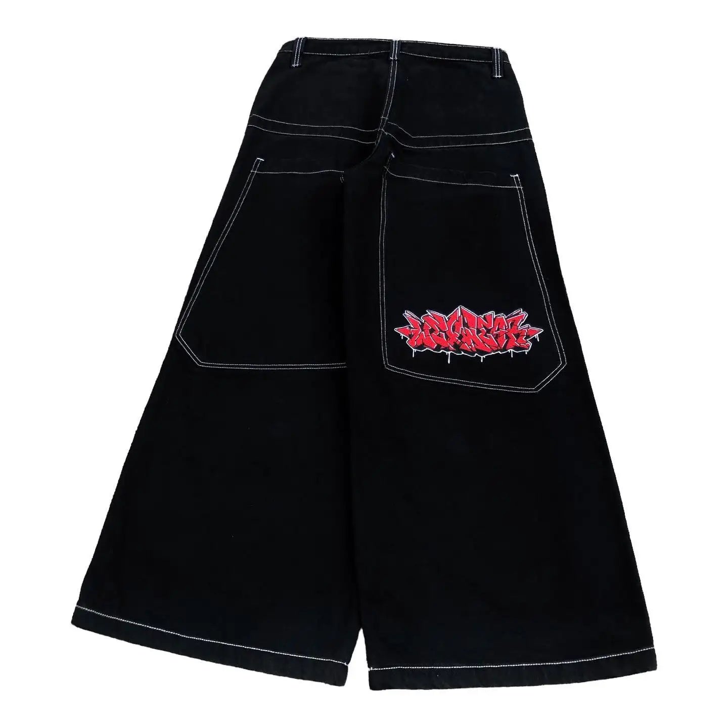 Trend Hip-hop Embroidery Pattern Baggy Jeans