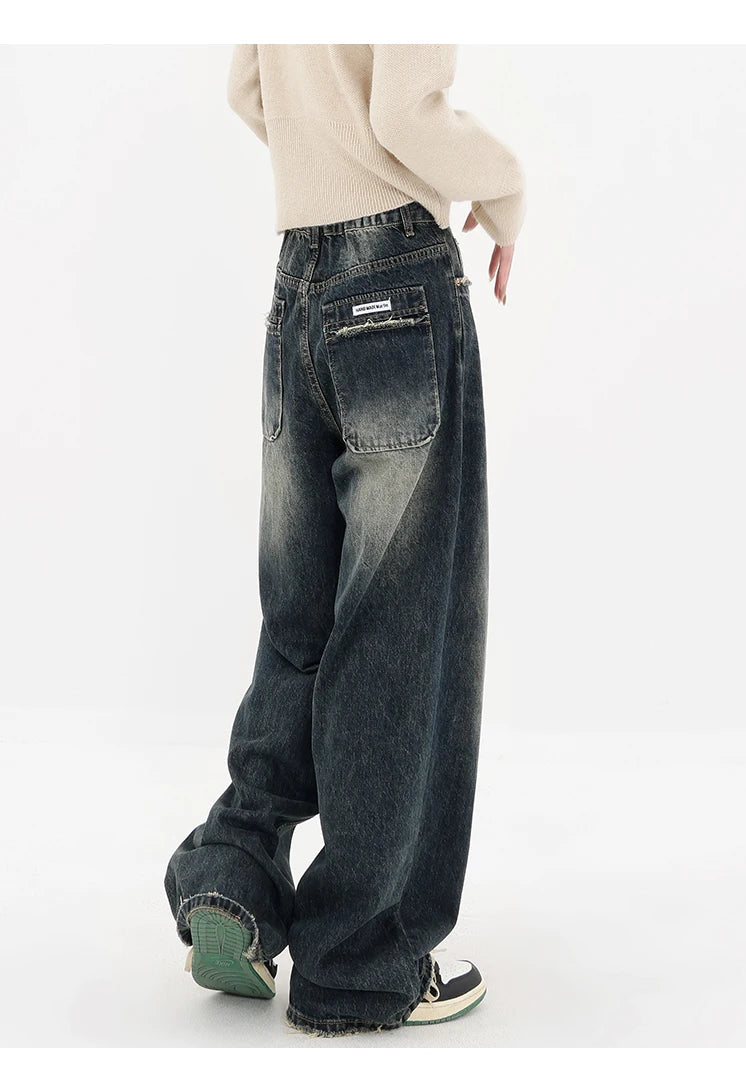 Retro Fashion Autumn Women High Waist Jeans