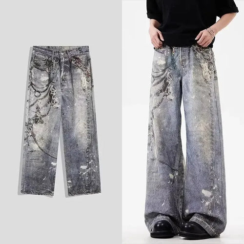 Casual Baggy Straight Denim Pants