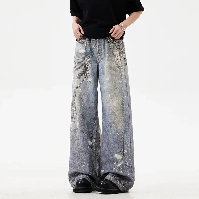 Casual Baggy Straight Denim Pants