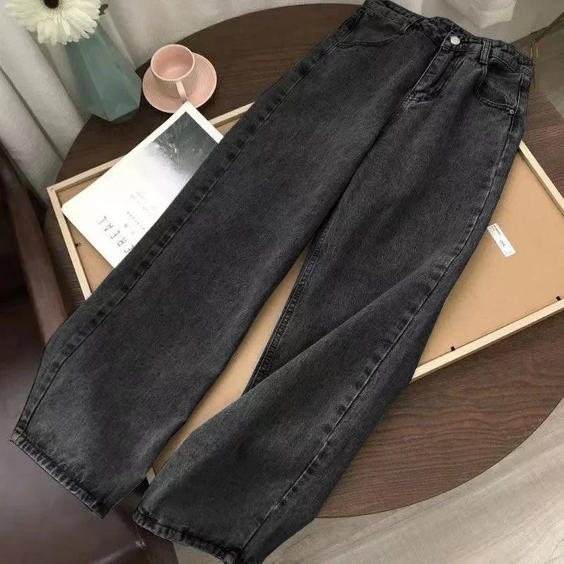 Trend Hip-hop Embroidery Pattern Baggy Jeans