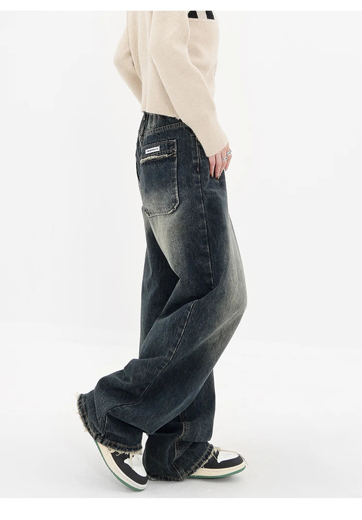 Retro Fashion Autumn Women High Waist Jeans
