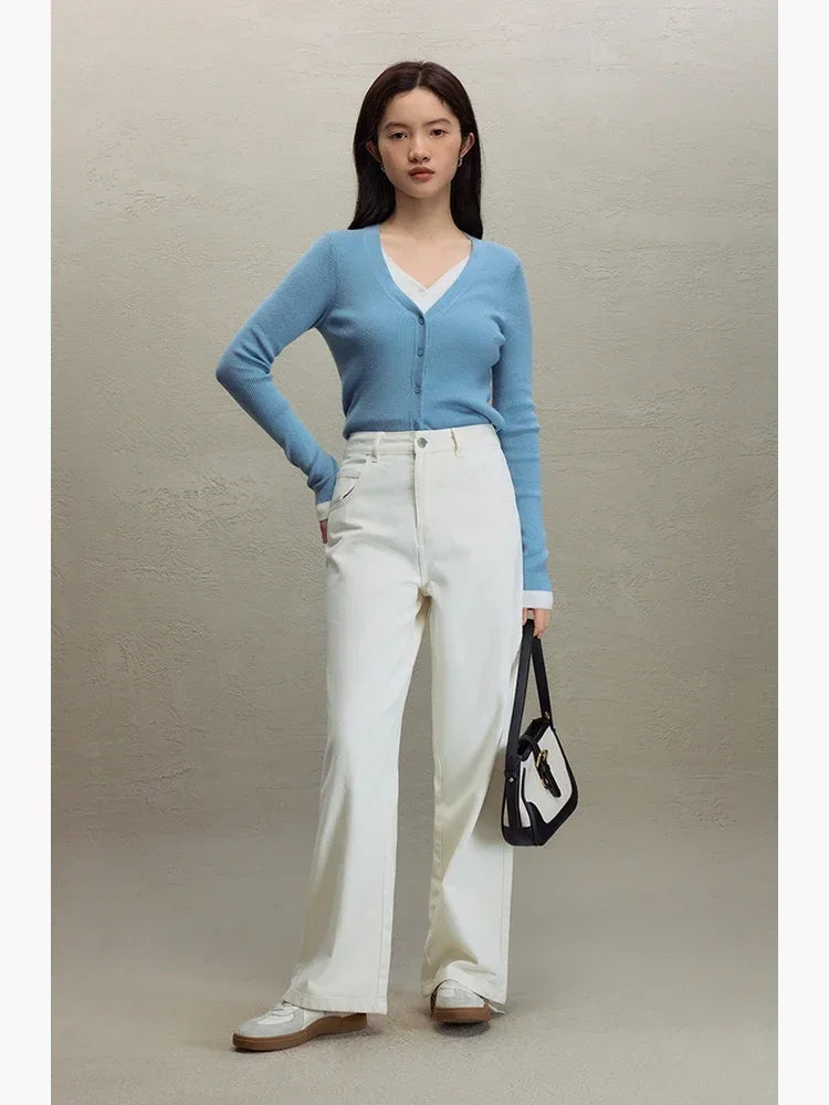 High-waisted Straight Retro Jeans for Women