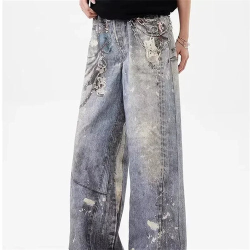 Casual Baggy Straight Denim Pants