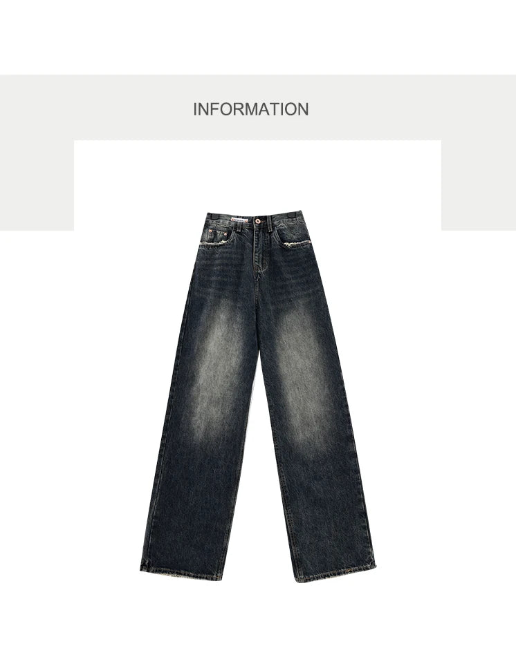Retro Fashion Autumn Women High Waist Jeans