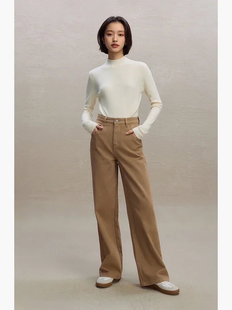 High-waisted Straight Retro Jeans for Women